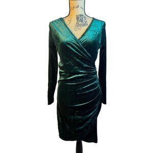 VTG Women's M Dress Velvet Emerald Green Whimsy Goth Fairy Goth Grunge Style